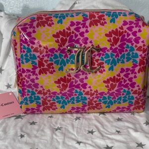 Juicy Couture Multicolor Heart Cosmetic Bag